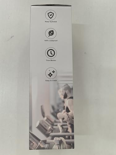 Water Bottle with Straw, 32oz Motivational Water Bottles with Time Marker to Drink, Tritan BPA Free, 1L Sports Water Bottle with Carry Strap LeakProof for Women Gym Fitness Outdoor (1 Pack)