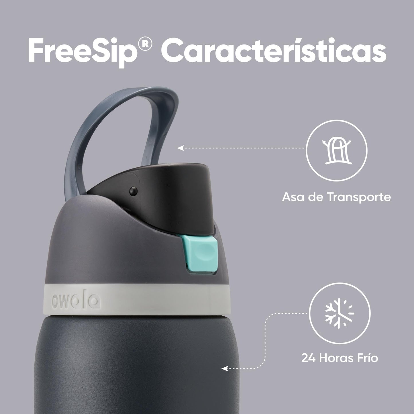 Owala FreeSip Insulated Stainless Steel Water Bottle with Straw, BPA-Free Sports Water Bottle, Great for Travel, 24 Oz, Camo Cool