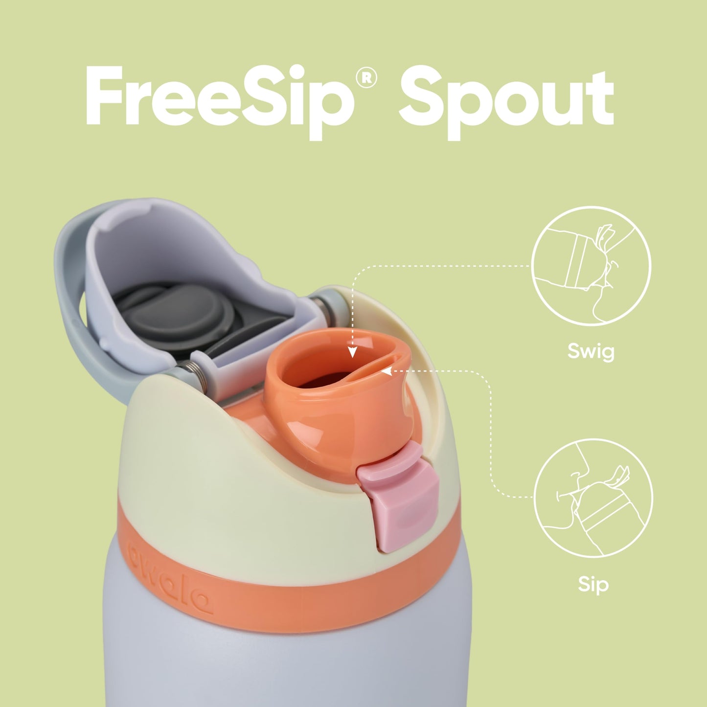 Owala FreeSip Insulated Stainless Steel Water Bottle with Straw, BPA-Free Sports Water Bottle, Great for Travel, 24 Oz, Camo Cool